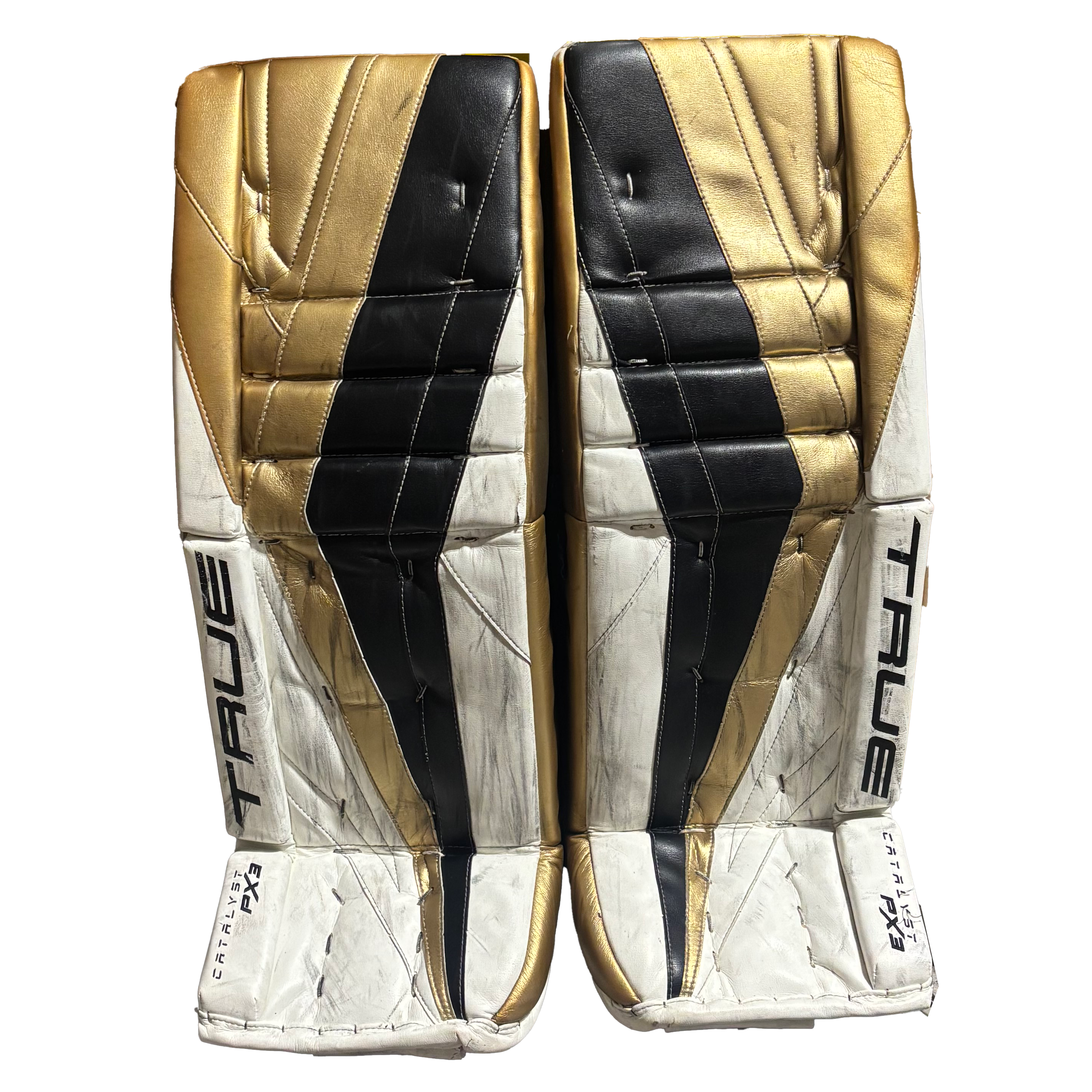 True Catalyst PX3 - Used Pro Stock Goalie Full Set (Gold/Black/White)