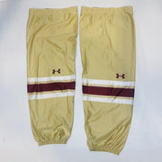 NCAA - Chaussettes de hockey Under Armour d'occasion (or/blanc/marron) - V2