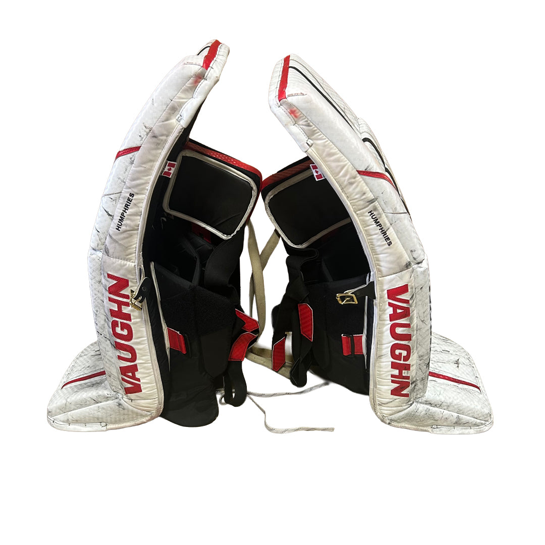 Vaughn Velocity V10 - Ensemble complet de gardien de but Pro Stock d'occasion (blanc/rouge/noir)