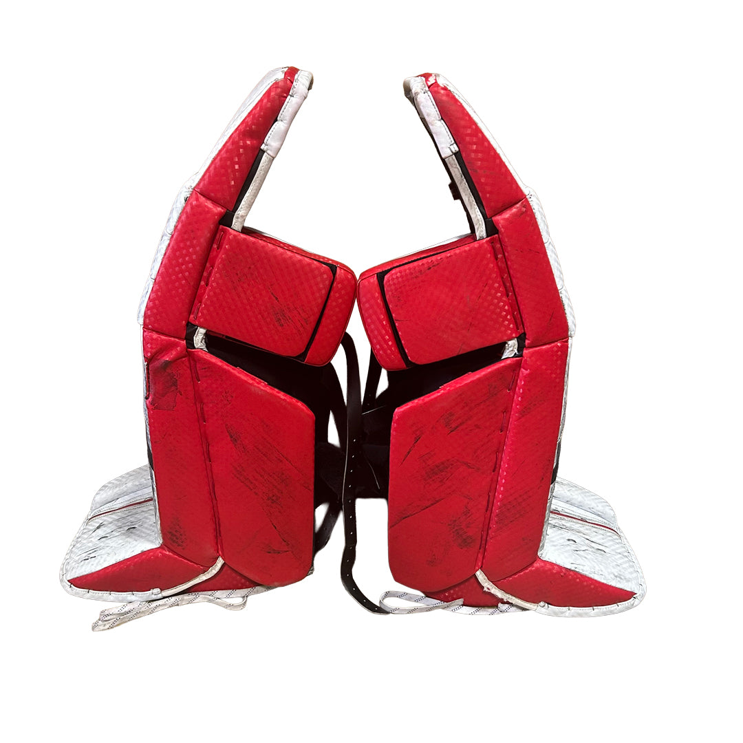 Vaughn Velocity V10 - Ensemble complet de gardien de but Pro Stock d'occasion (blanc/rouge/noir)