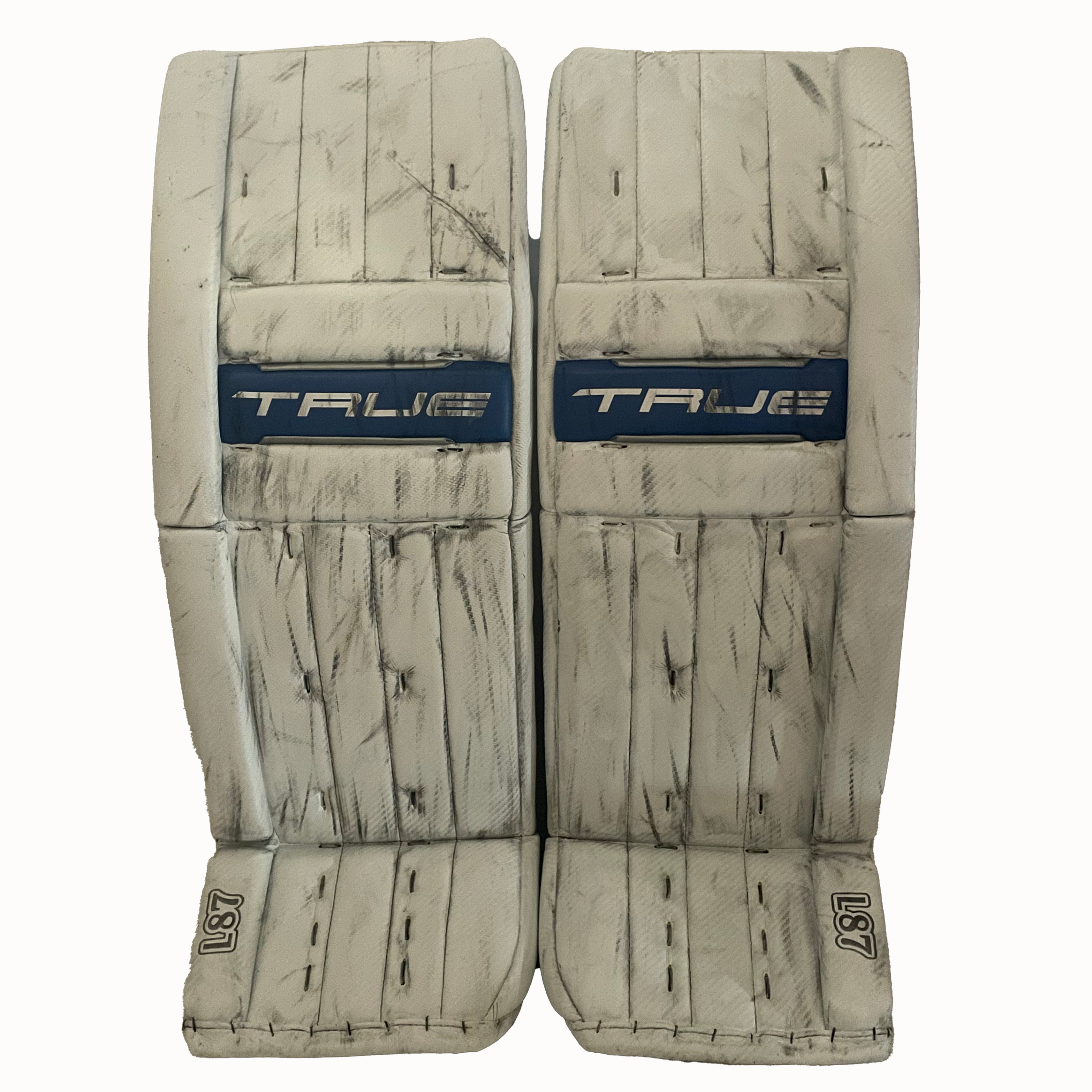 True L87 - Ensemble de gardien de but complet Pro Stock d'occasion (blanc/bleu)
