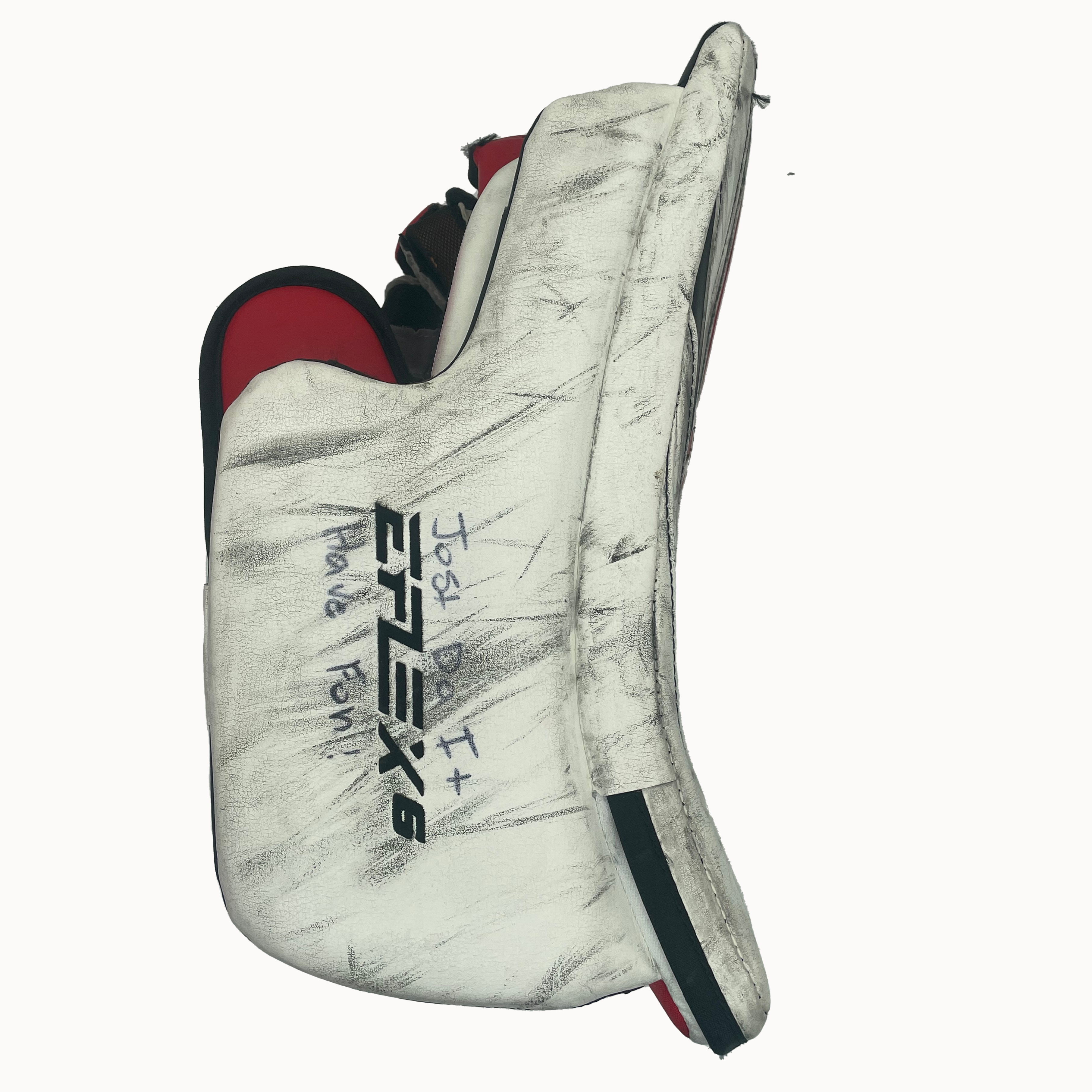 CCM Extreme Flex 6 - Bloqueur de gardien de but professionnel d'occasion (blanc/rouge/noir)