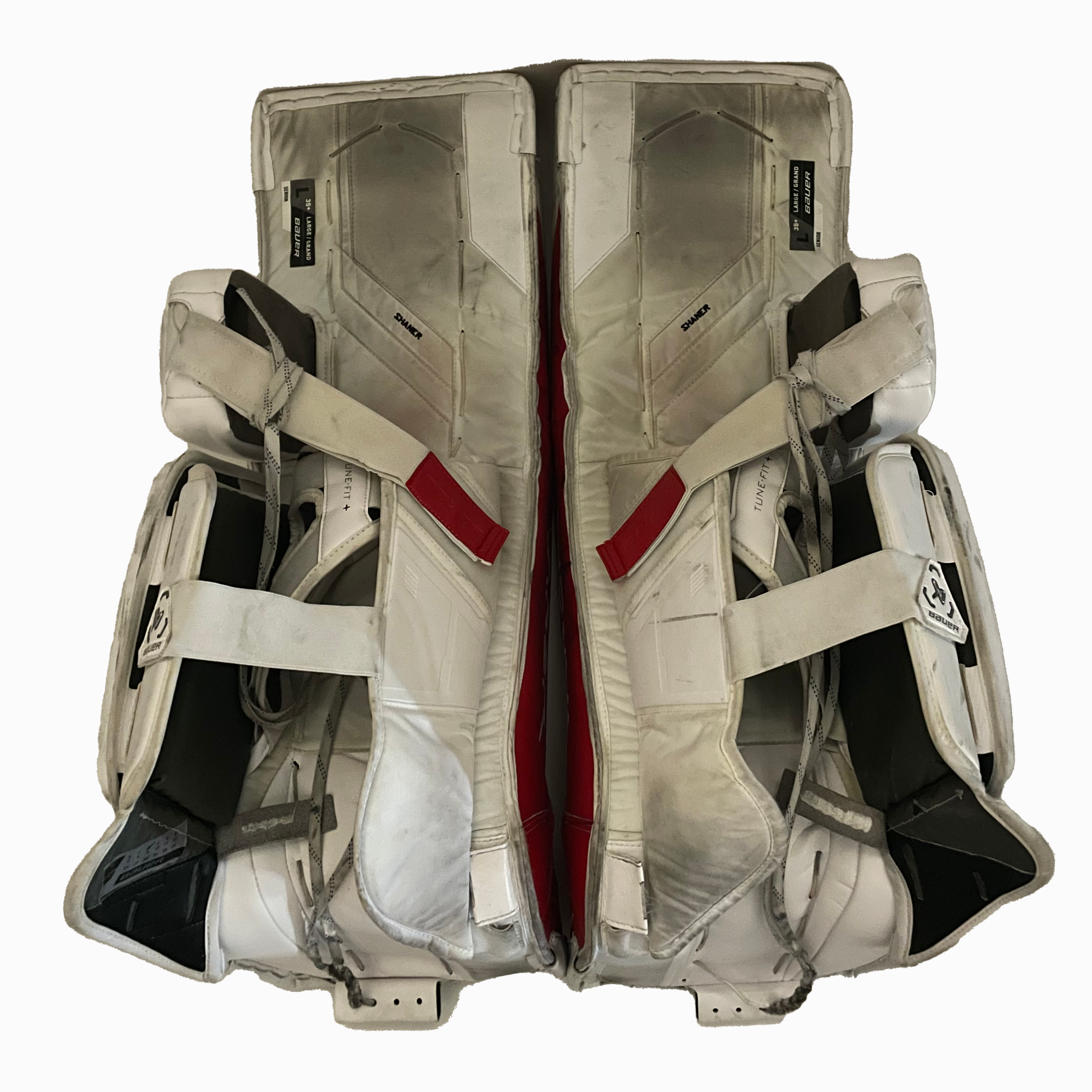 Bauer Vapor Hyperlite 2 - Ensemble de gardien de but complet Pro Stock Senior d'occasion (blanc/rouge)