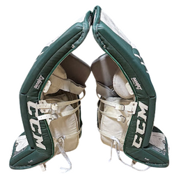 CCM Extreme Flex 3 - Jambières de gardien de but Pro Stock d'occasion - (Vert/Blanc)