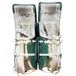 CCM Extreme Flex 3 - Jambières de gardien de but Pro Stock d'occasion - (Vert/Blanc)