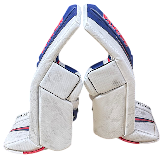 Vaughn SLR3 - Jambières de gardien de but Pro Stock d'occasion (blanc/bleu/rouge) n° 2