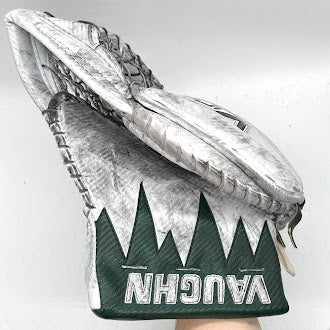 Vaughn Velocity V10 - Used NCAA  Pro Stock Goalie Glove (White/Green)