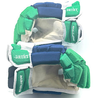 Bauer Vapor Hyperlite - Gant NHL Pro Stock d'occasion - Jack Drury (bleu/vert/blanc)