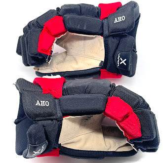 Bauer Vapor Hyperlite - Used NHL Pro Stock Glove - Sebastian Aho (Black/Red)