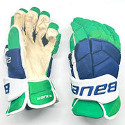 Bauer Supreme 2S - Gant NHL Pro Stock d'occasion - Brady Skjei (Bleu/Vert/Blanc)