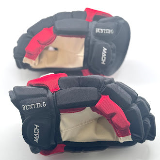 Bauer Supreme Mach - Gants de hockey NHL Pro Stock - Michael Bunting (noir/rouge)