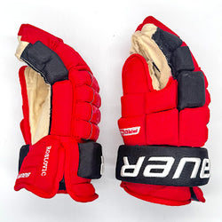 Bauer Pro Series - Gant NHL Pro Stock d'occasion - Jack Roslovic (rouge/noir)