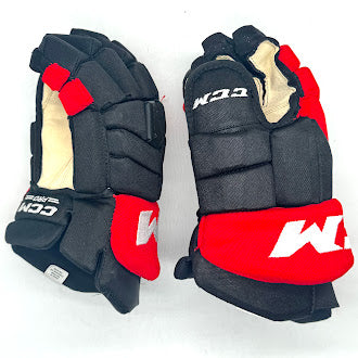 CCM HGTK - Gant d'occasion NHL Pro Stock - Hurricanes de la Caroline (noir/rouge) n° 2