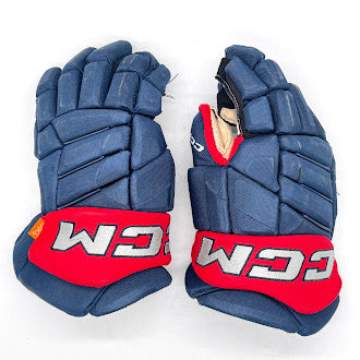 CCM HGJS - Used Pro Stock Hockey Glove (Navy/Red)