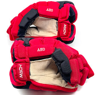 Bauer Supreme Mach - Used NHL Pro Stock Glove - Sebastian Aho (Red/Black)