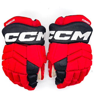 CCM HGTK - Gant NHL Pro Stock d'occasion - Eric Robinson (rouge/noir)