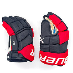 Bauer Supreme Mach - Gants de hockey NHL Pro Stock - Sebastian Aho (noir/rouge)