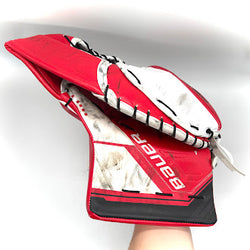 Bauer Supreme Mach - Gant de gardien de but Pro Stock d'occasion (rouge/blanc/noir)