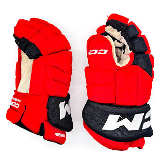 CCM HGTK - Gant NHL Pro Stock d'occasion - Eric Robinson (rouge/noir)