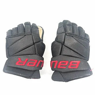 Bauer Vapor Hyperlite - Used Team Canada Pro Stock Hockey Gloves (Black/Red)