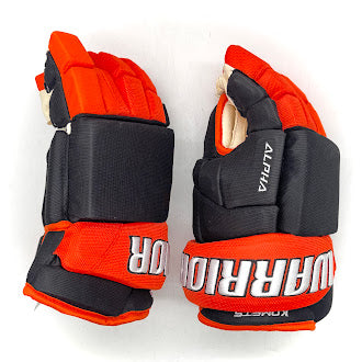 Warrior Alpha - ECHL Pro Stock Glove (Black/Orange)