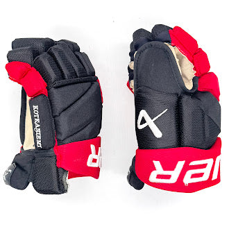 Bauer Vapor Hyperlite - Used NHL Pro Stock Glove - Jesperi Kotkaniemi (Black/Red)
