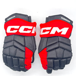 CCM HGTK - Gant NHL Pro Stock d'occasion - Eric Robinson (noir/rouge)