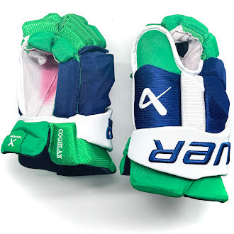 Bauer Vapor Hyperlite - Gant NHL Pro Stock d'occasion - Dylan Coghlan (Bleu/Vert/Blanc)