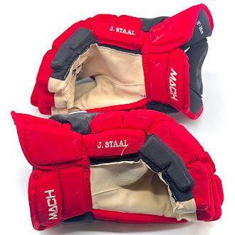 Bauer Supreme Mach - Gant NHL Pro Stock d'occasion - Jordan Staal (rouge/noir)