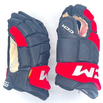 CCM HGJS - Gant d'occasion NHL Pro Stock - Hurricanes de la Caroline (noir/rouge)
