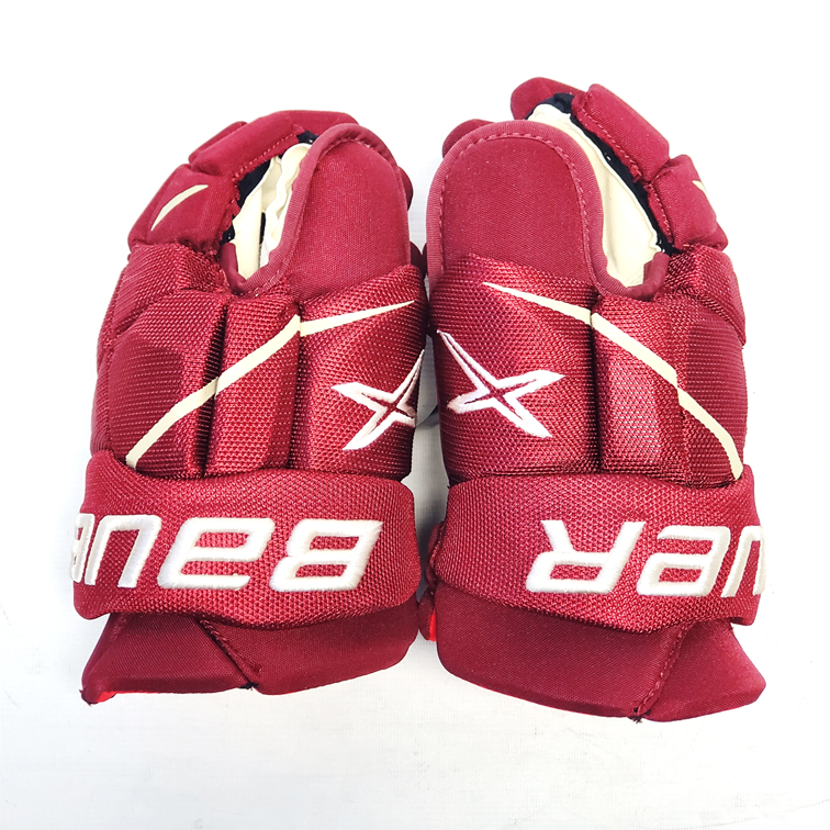 Bauer Vapor 2X Pro - Gants NCAA Pro Stock (Marron/Blanc)