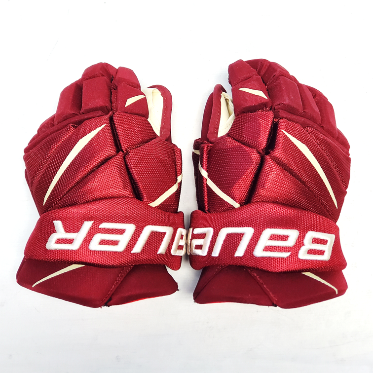 Bauer Vapor 2X Pro - Gants NCAA Pro Stock (Marron/Blanc)