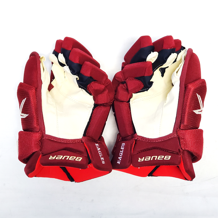 Bauer Vapor 2X Pro - Gants NCAA Pro Stock (Marron/Blanc)