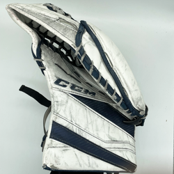 CCM Extreme Flex III - Gant de gardien de but Pro Stock d'occasion (blanc/bleu marine)