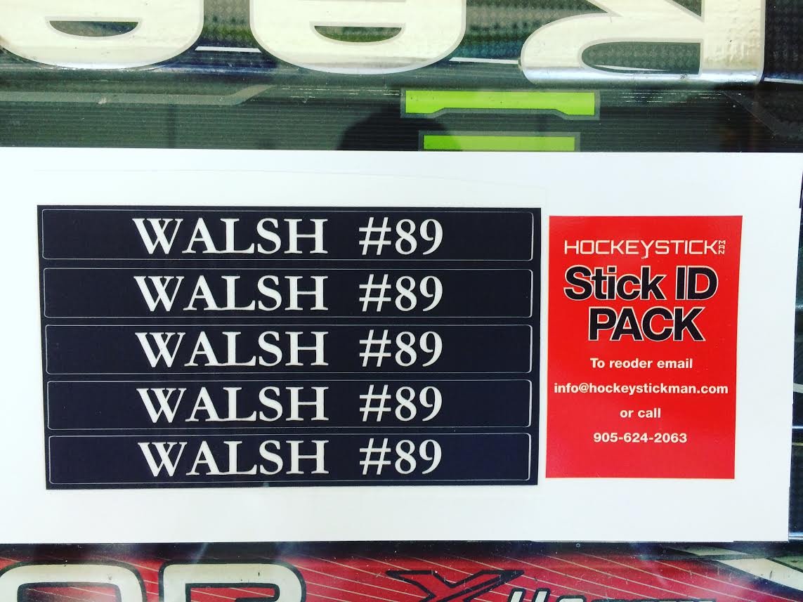 Paquets d'identification de bâtons de hockey (étiquettes)