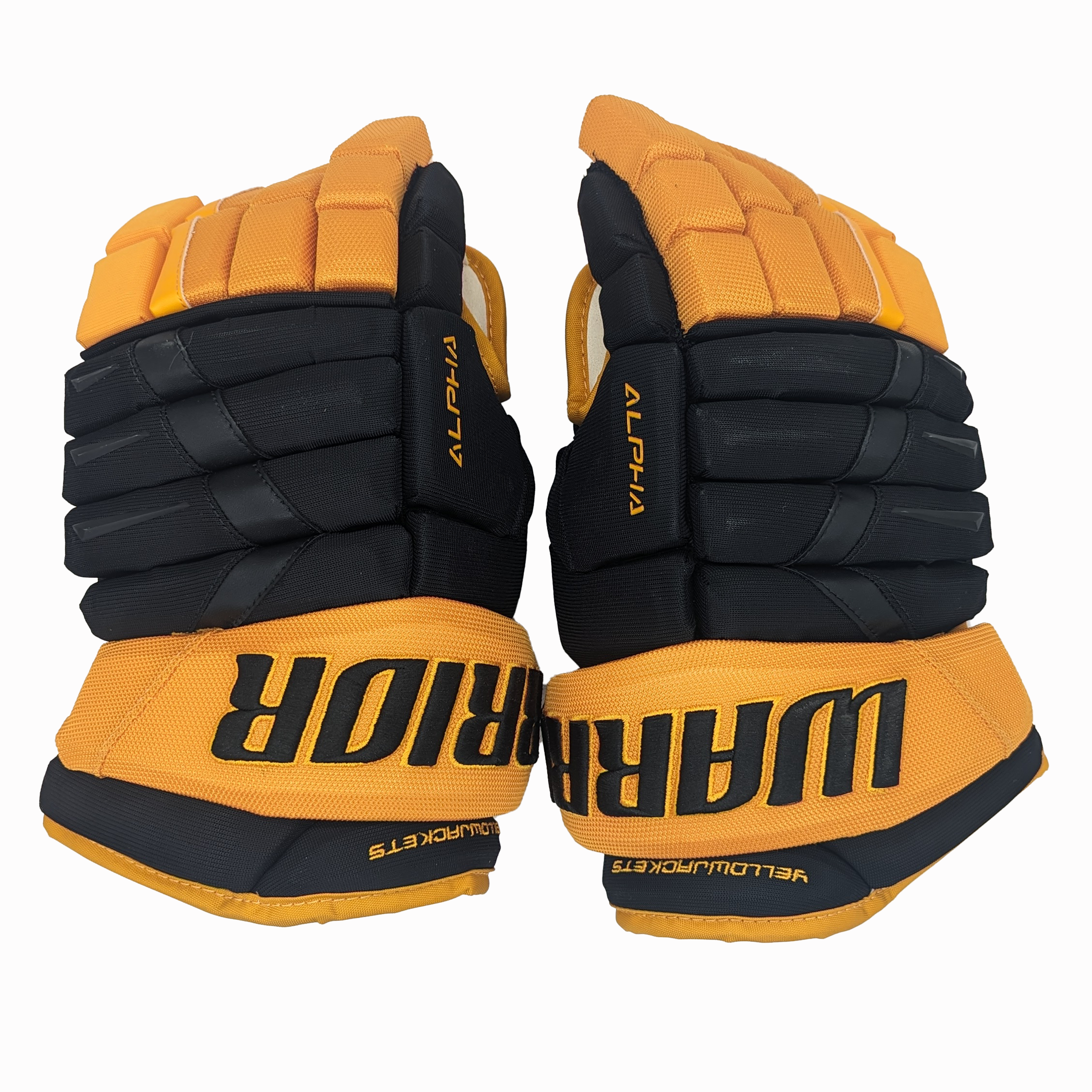 Warrior Alpha DX - Gants NCAA Pro Stock (noir/jaune)