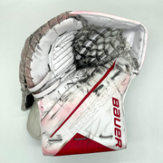 Bauer Vapor Hyperlite - Used Full Right Pro Stock Goalie Glove (White/Red)