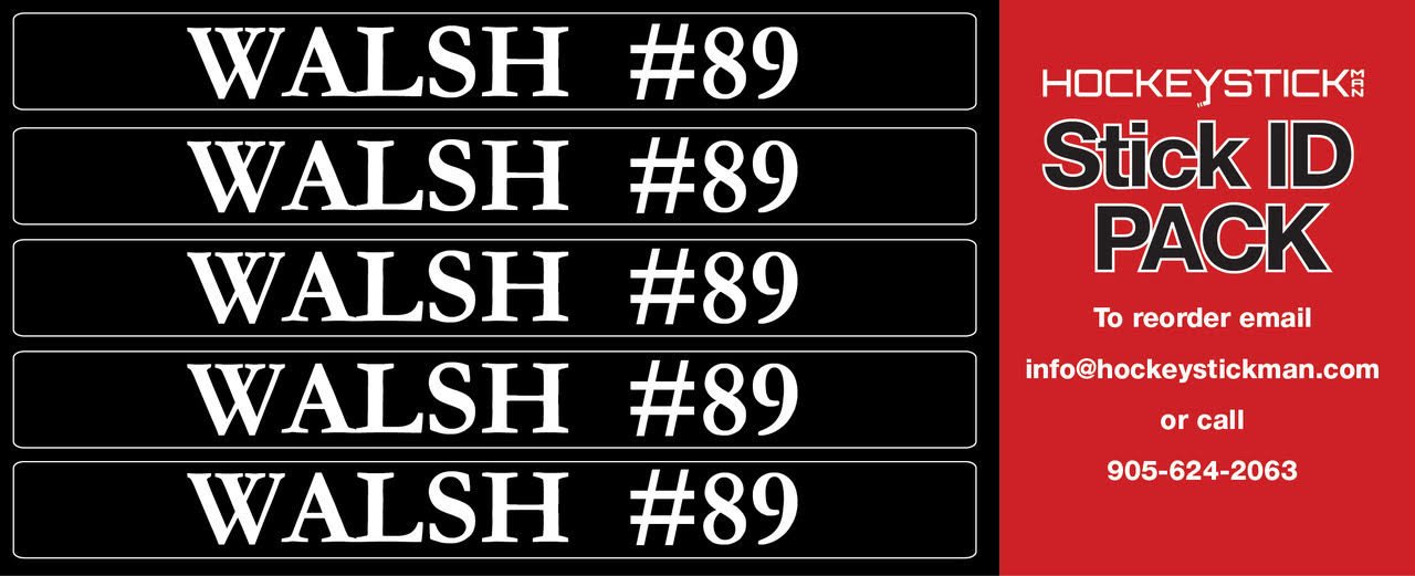 Paquets d'identification de bâtons de hockey (étiquettes)