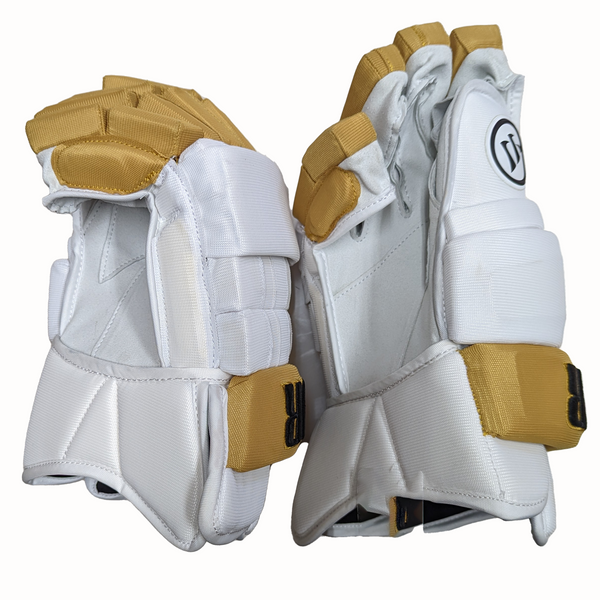 Warrior Dynasty AX1 - NHL Pro Stock Glove - Nick Holden (White/Gold)
