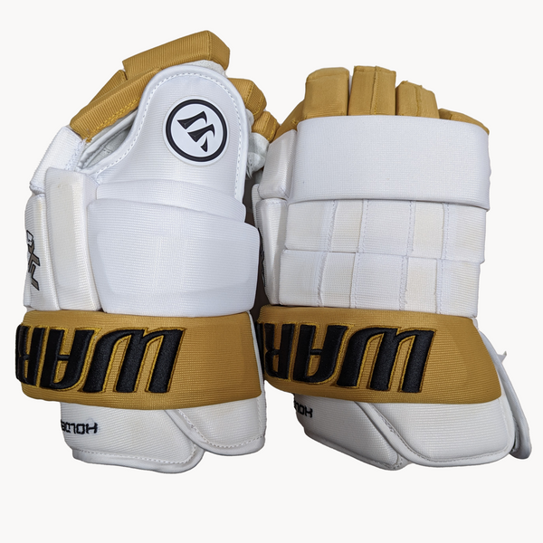 Warrior Dynasty AX1 - NHL Pro Stock Glove - Nick Holden (White/Gold)