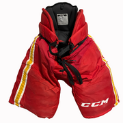 CCM HP45 - Pantalon de hockey Pro Stock de la LNH d'occasion - Flames de Calgary (rouge/jaune)