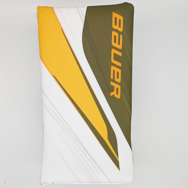 Bauer Vapor Hyperlite 2 - Pro Stock Goalie Blocker - OHL (White/Green/Yellow)