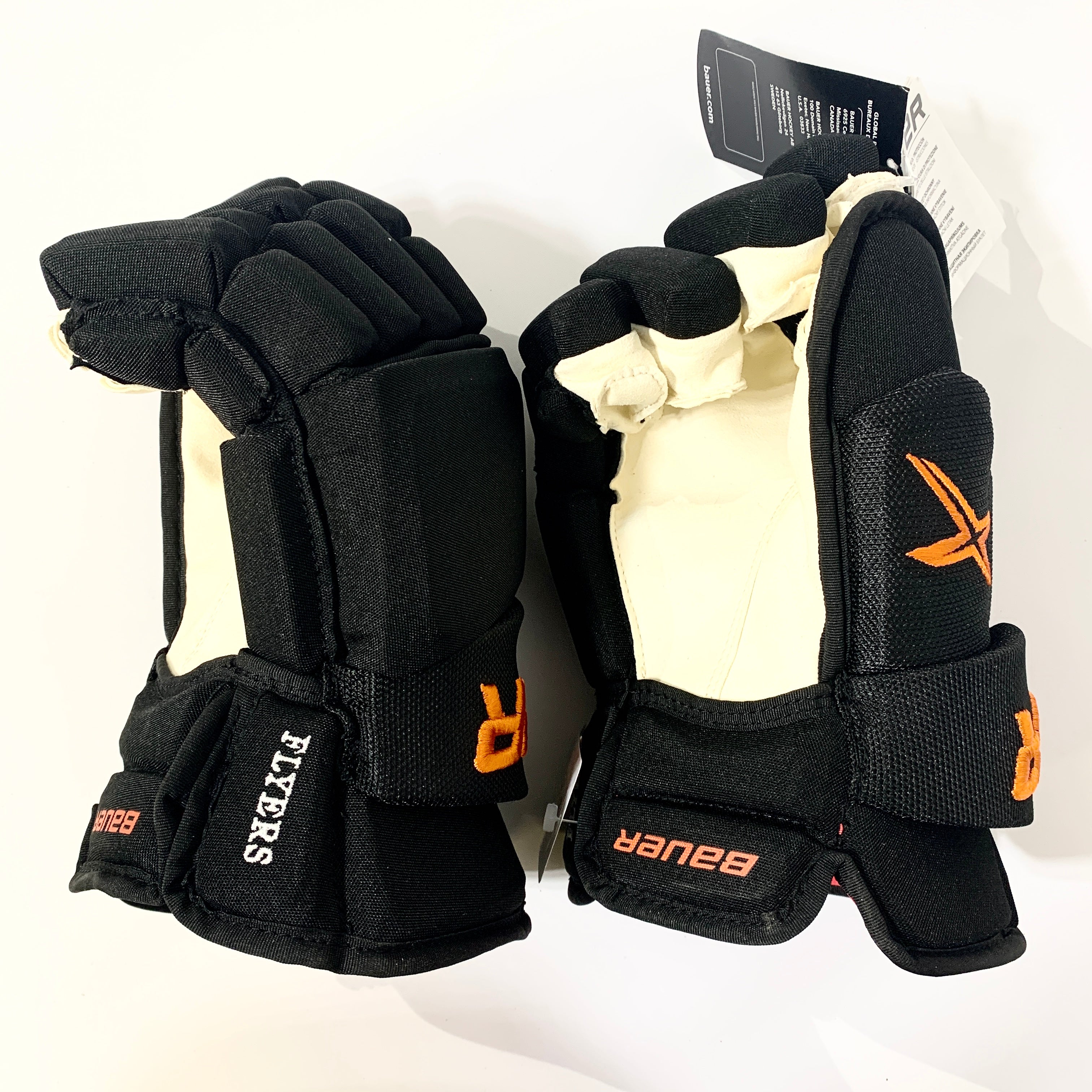 Bauer Vapor 2X Pro w/ Shot Blockers - NHL Pro Stock Glove - Philadelphia Flyers (Black/Orange)