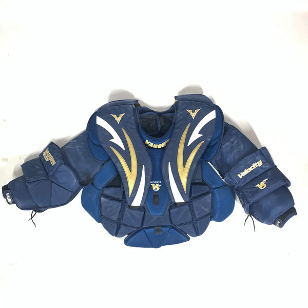 Vaughn V5 7800  - Used Pro Stock Goalie Chest Protector (Navy/Gold)