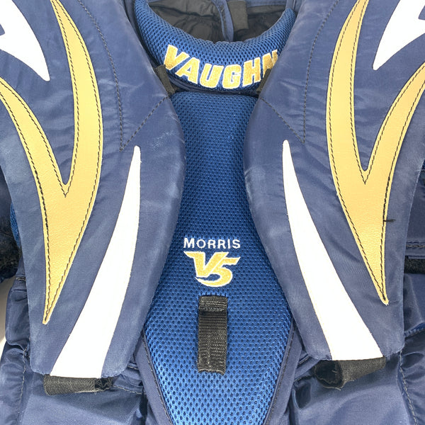 Vaughn V5 7800  - Used Pro Stock Goalie Chest Protector (Navy/Gold)