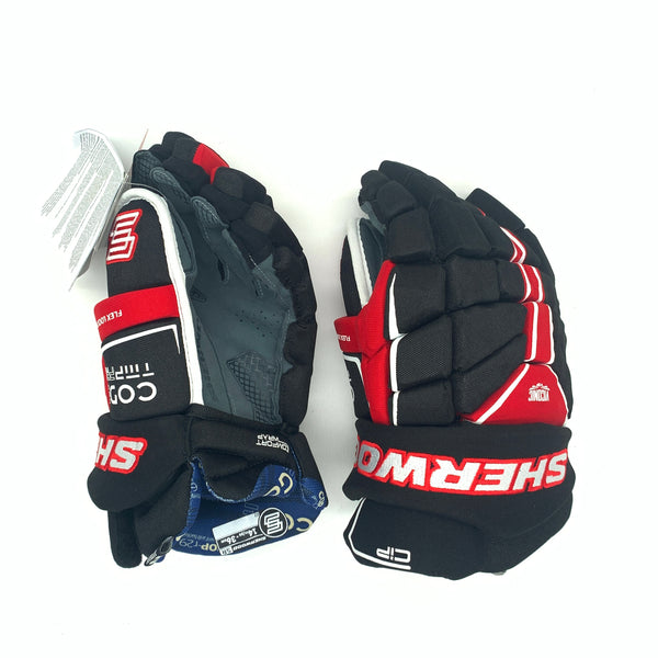 Sherwood Code TMP Pro - Senior Hockey Glove (Black/Red/White)