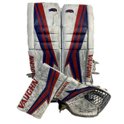 Vaughn Velocity V9 - Pro Stock Goalie Pad - Full Set (White/Red/Blue)