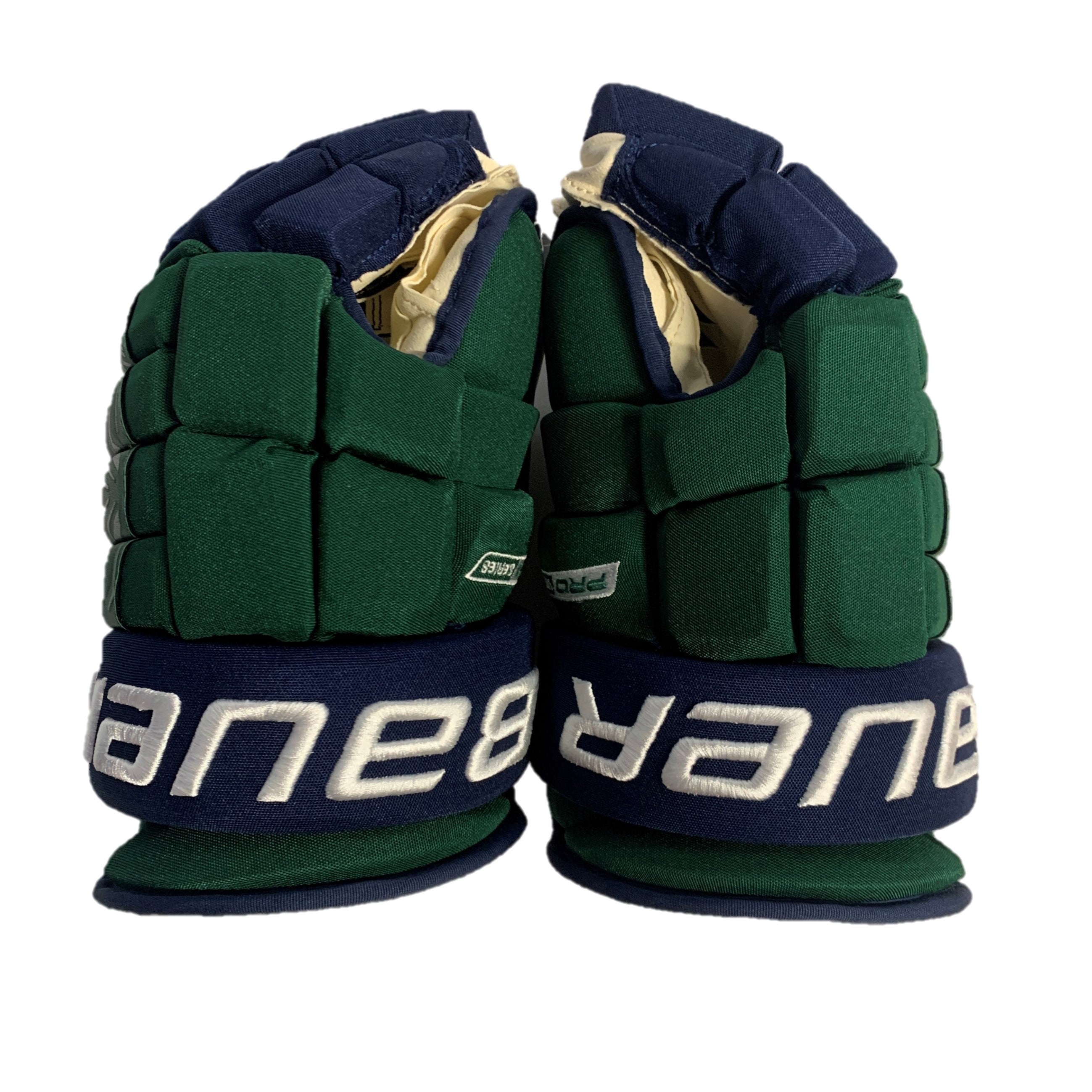 Bauer Pro Series - Gants NCAA Pro Stock (vert/bleu)