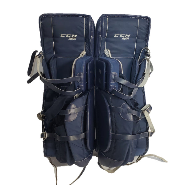 CCM Extreme Flex IV - Used Pro Stock Goalie Pads - (Navy/White)