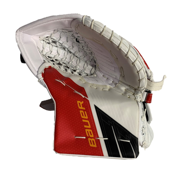 Bauer Supreme Ultrasonic - New Pro Stock Goalie Glove - (White/Red